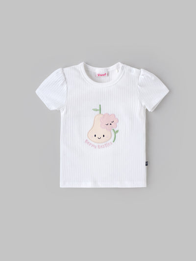 Popees Comfortable Everyday Wear with Cartoon Design Tshirt (3-24 Months) for Baby Girls