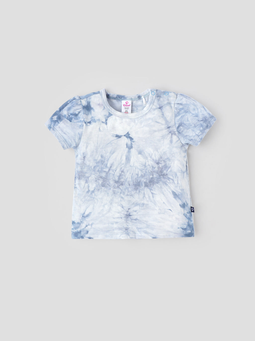 Popees Cute & Comfy Modern Tie-Dye Design Half Sleeve T-shirt (3–24 Months)for Baby Girls