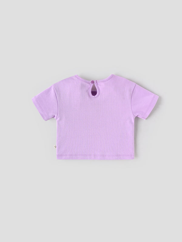 Popees Soft & Stylish Chest Letter Printed T-Shirt (3–24Months) for Baby Girls