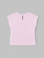 Popees Baby Girls Pink Sleeveless Top with Cute Cartoon Print | Round Neck Casual Wear |3-24 Months