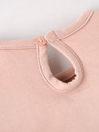 Popees Baby Girls Half Sleeve Cotton Top| Rose Smoke | 3-24 Months