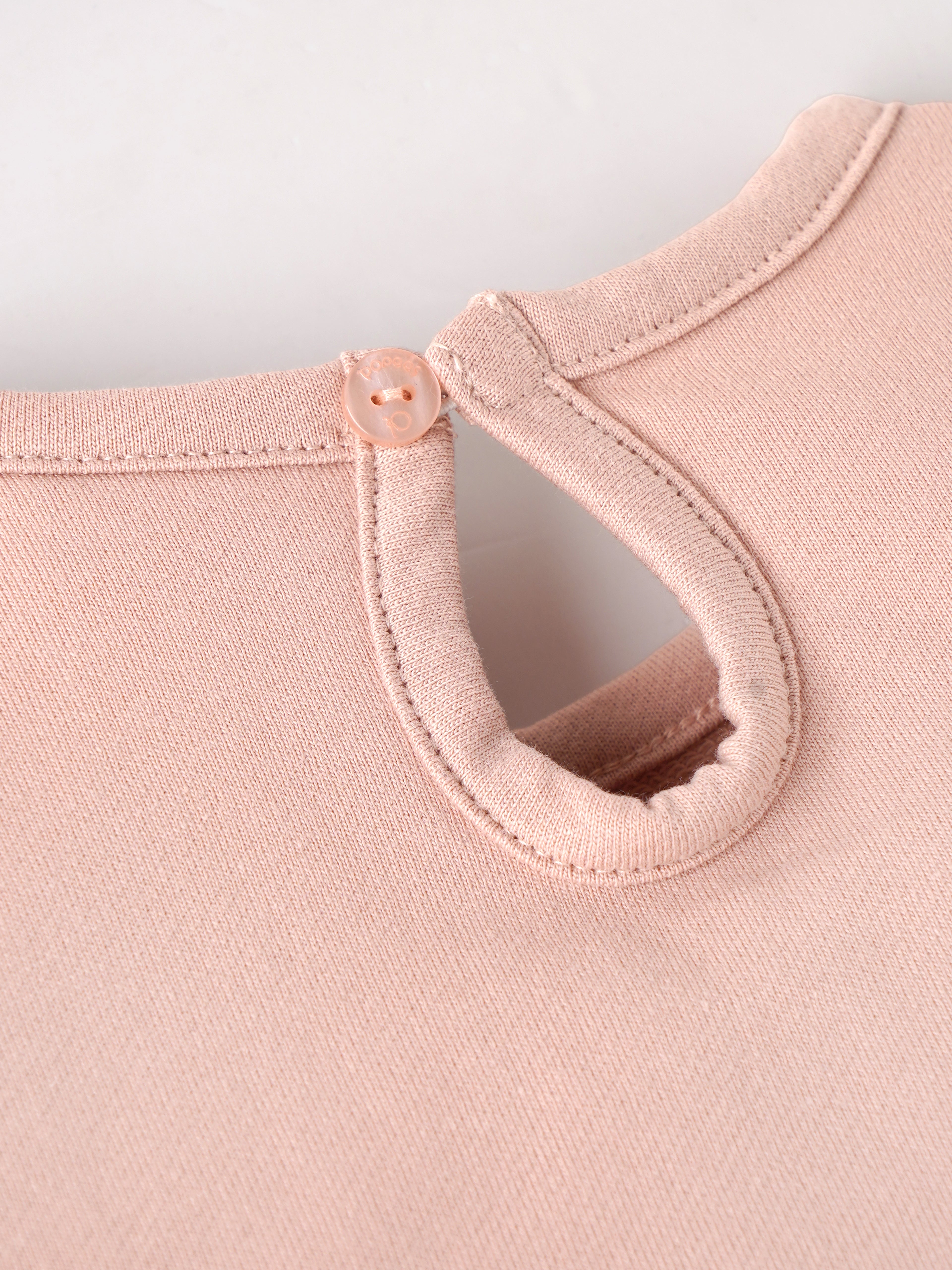 Popees Baby Girls Half Sleeve Cotton Top| Rose Smoke | 3-24 Months