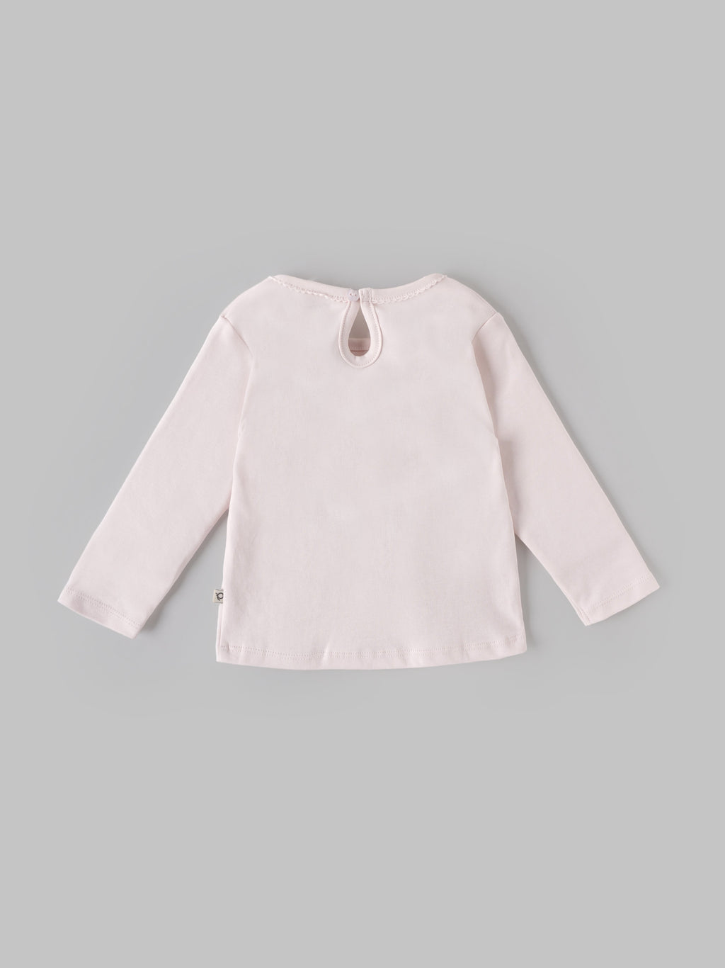Popees Baby Girls Floral Long Sleeve Cotton Top with 3D Applique| 3M–24M