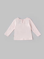 Popees Baby Girls Floral Print Full Sleeve Cotton Top| Light Pink| 3-24 Months