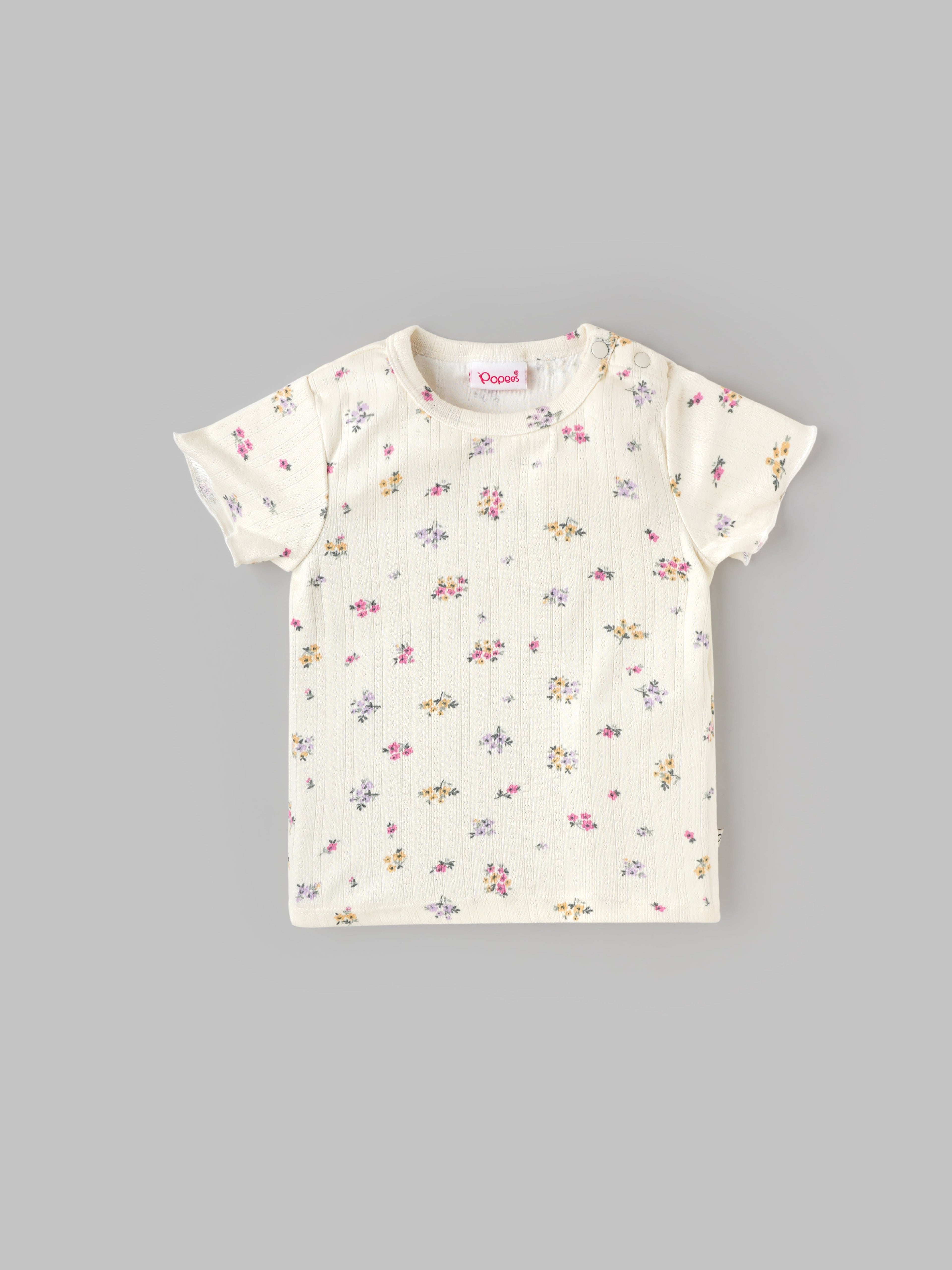 Popees Soft & Stylish All-Over Floral Printed Top (3–24 Months)for Baby Girls