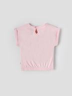 Popees Baby Girls Cap Sleeves Cotton Top| Pink| 3-24 Months