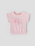 Popees Baby Girls Cap Sleeves Cotton Top| Pink| 3-24 Months