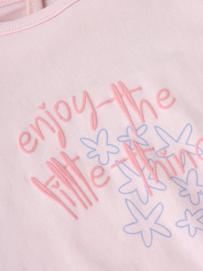 Popees Comfy & Stylish Letter Printed Everyday Wear Top(3–24 Months)for Baby Girls