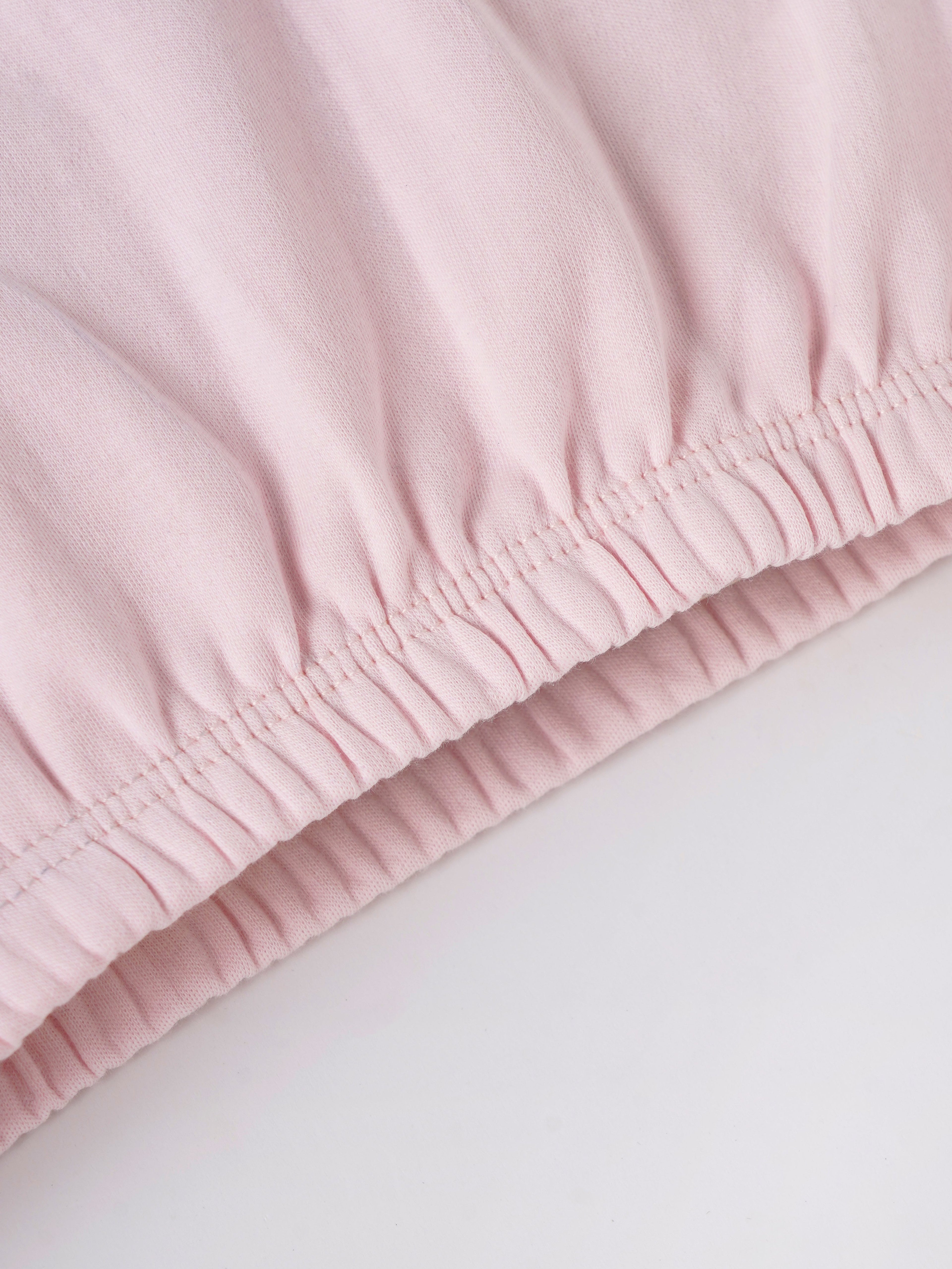 Popees Baby Girls Cap Sleeves Cotton Top| Pink| 3-24 Months