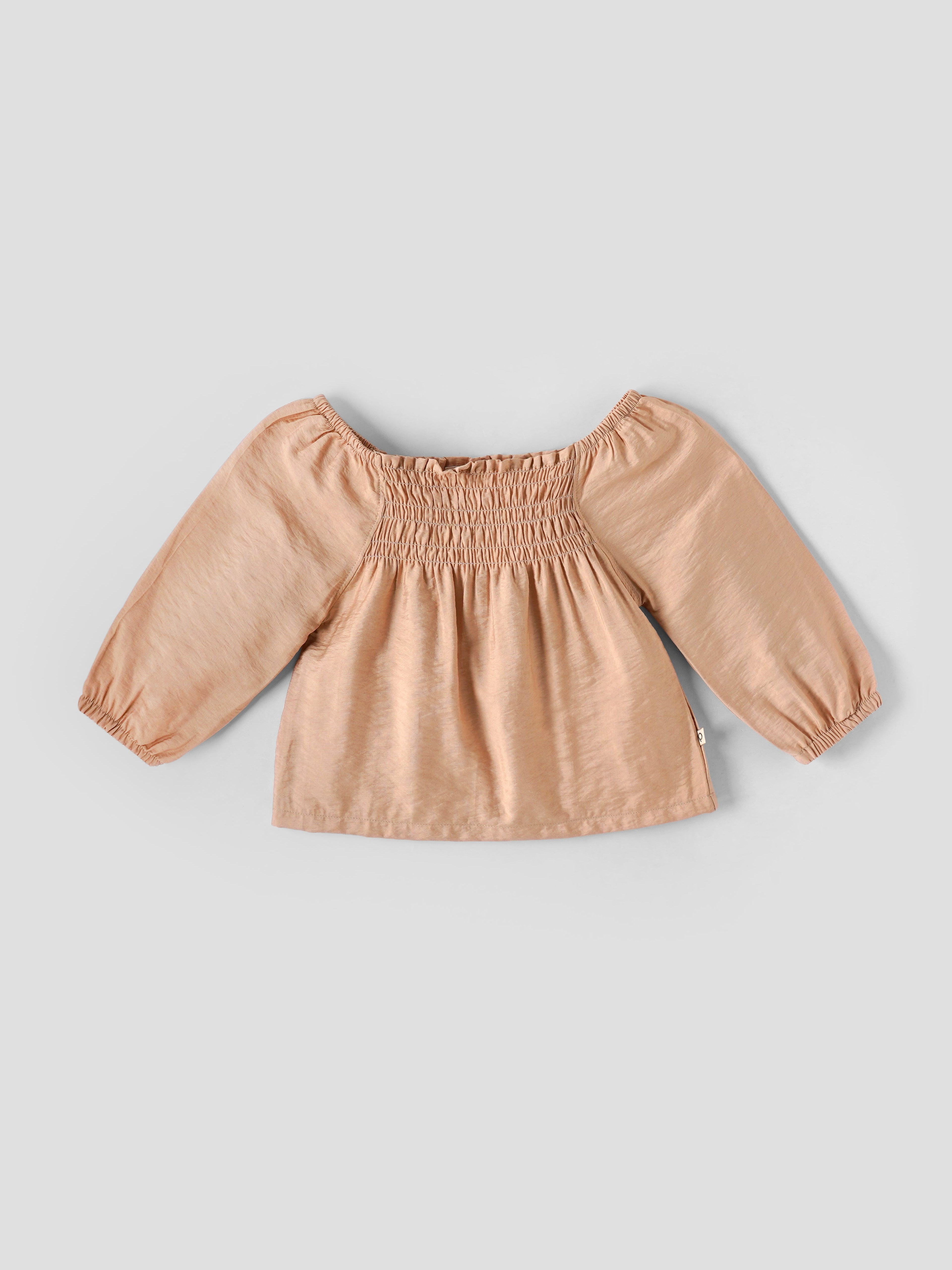 Popees Baby Girls Full Sleeves Cotton Top| Peach| 3-36 Months