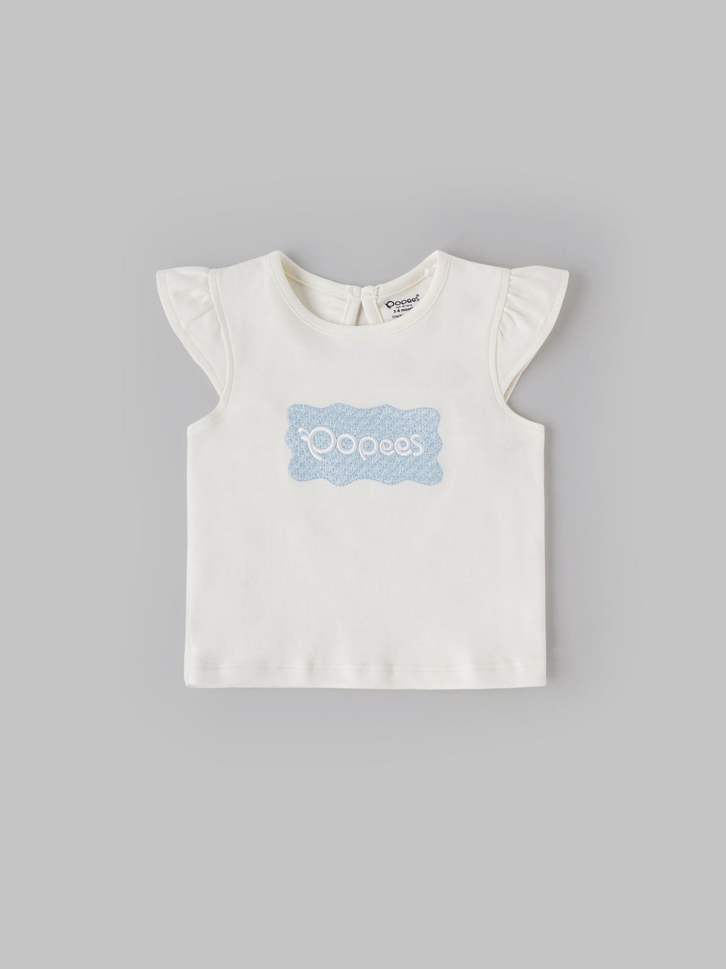 Popees Short Sleeve Back Open Top (3–36 Months) for Baby Girls
