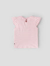 Popees Summer Ready Short Sleeve Striped Rib Knit Top (3–36 Months)for Baby Girls