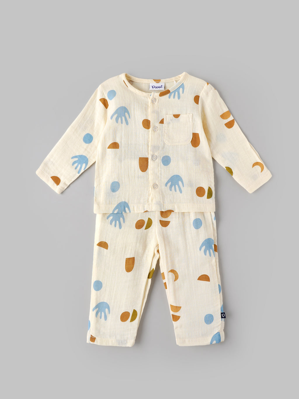 Popees Baby Unisex Printed Coordinated Set |3-24 Months