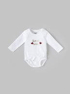 Popees Baby Full Sleeve Cotton Bodysuit| White| Tiny Baby, Newborn to 6 Months