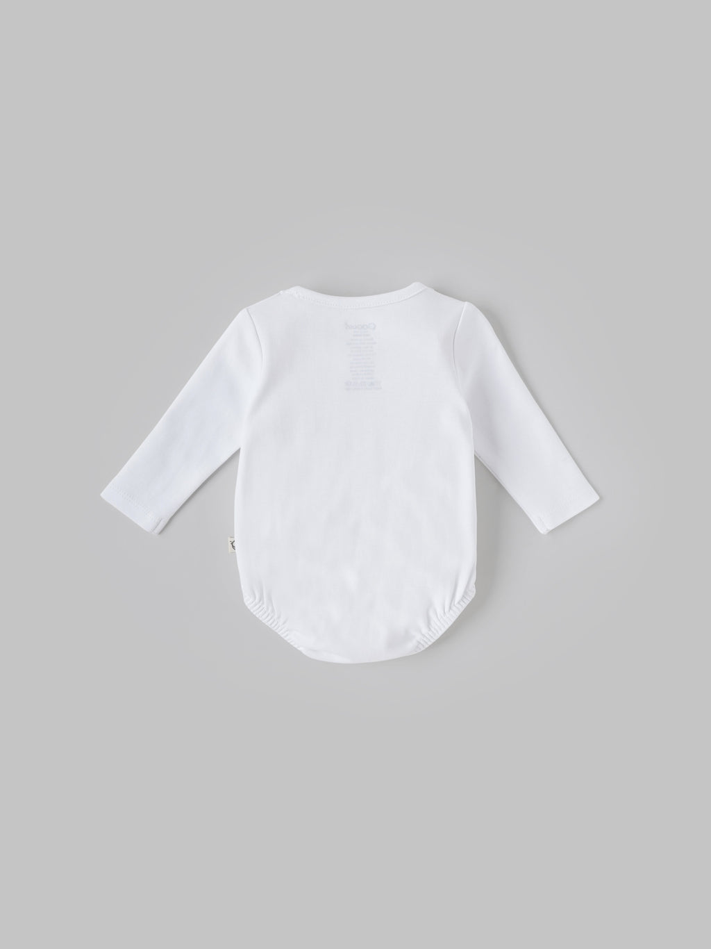 Popees Baby Full Sleeve Cotton Bodysuit| White| Tiny Baby, Newborn to 6 Months