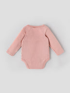 Popees Baby Boys Cotton Full Sleeve Bodysuit| Peach| Tiny Baby, Newborn To 6 Months