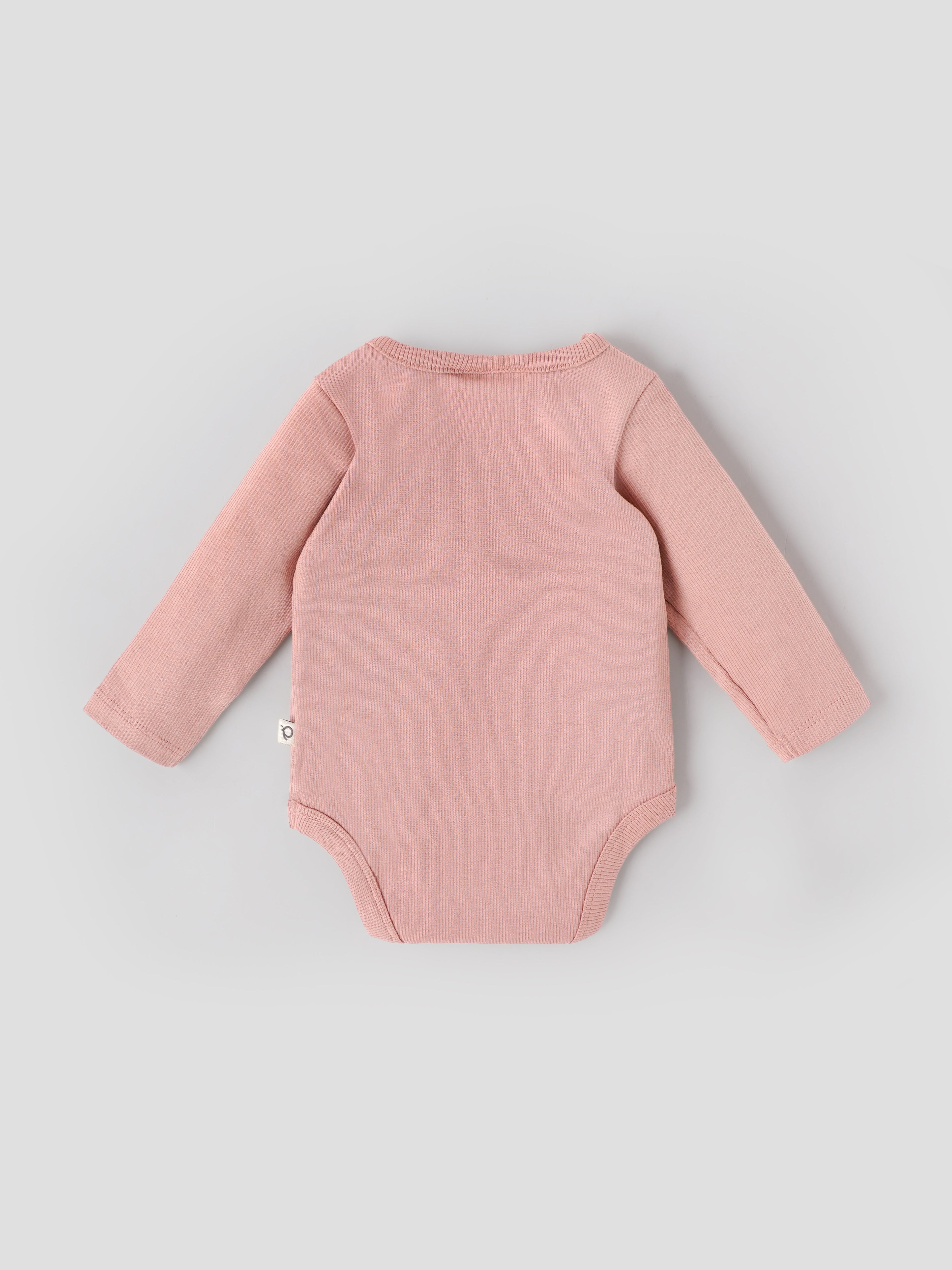 Popees Baby Boys Cotton Full Sleeve Bodysuit| Peach| Tiny Baby, Newborn To 6 Months