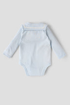 Popees Newborn Baby Boys Cotton Bodysuit with Sailor Collar |Full Sleeve Romper| NewBorn–6 Months