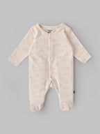 Popees Baby Vehicle Print Cotton Sleepsuit Set |Footed Romper with Cap & Mittens (Tiny Baby, New Born–6M)