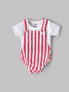 Popees Adorable & Trendy Striped Dungaree Romper Set (0-9 Months) for Boys