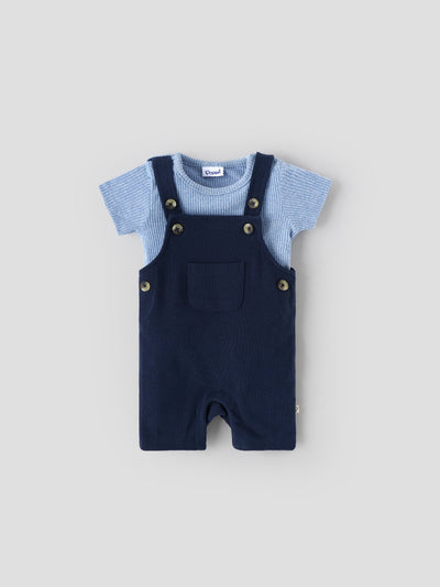 Popees Adorable & Trendy Dungaree Dress Set(0–9 Months) for Newborn Boys