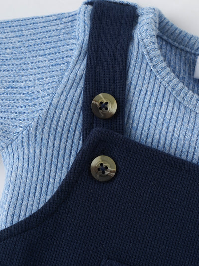 Popees Adorable & Trendy Dungaree Dress Set(0–9 Months) for Newborn Boys