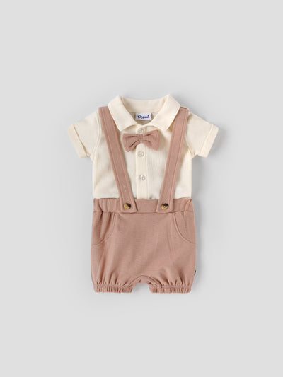 Popees Beautiful Bow Tie & Suspenders Dungaree Set(0-9 Months)for Baby Boys