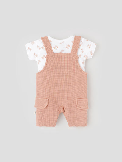 Popees Comfy & Trendy (0-6 Months) Dungaree Set for Newborn Girls