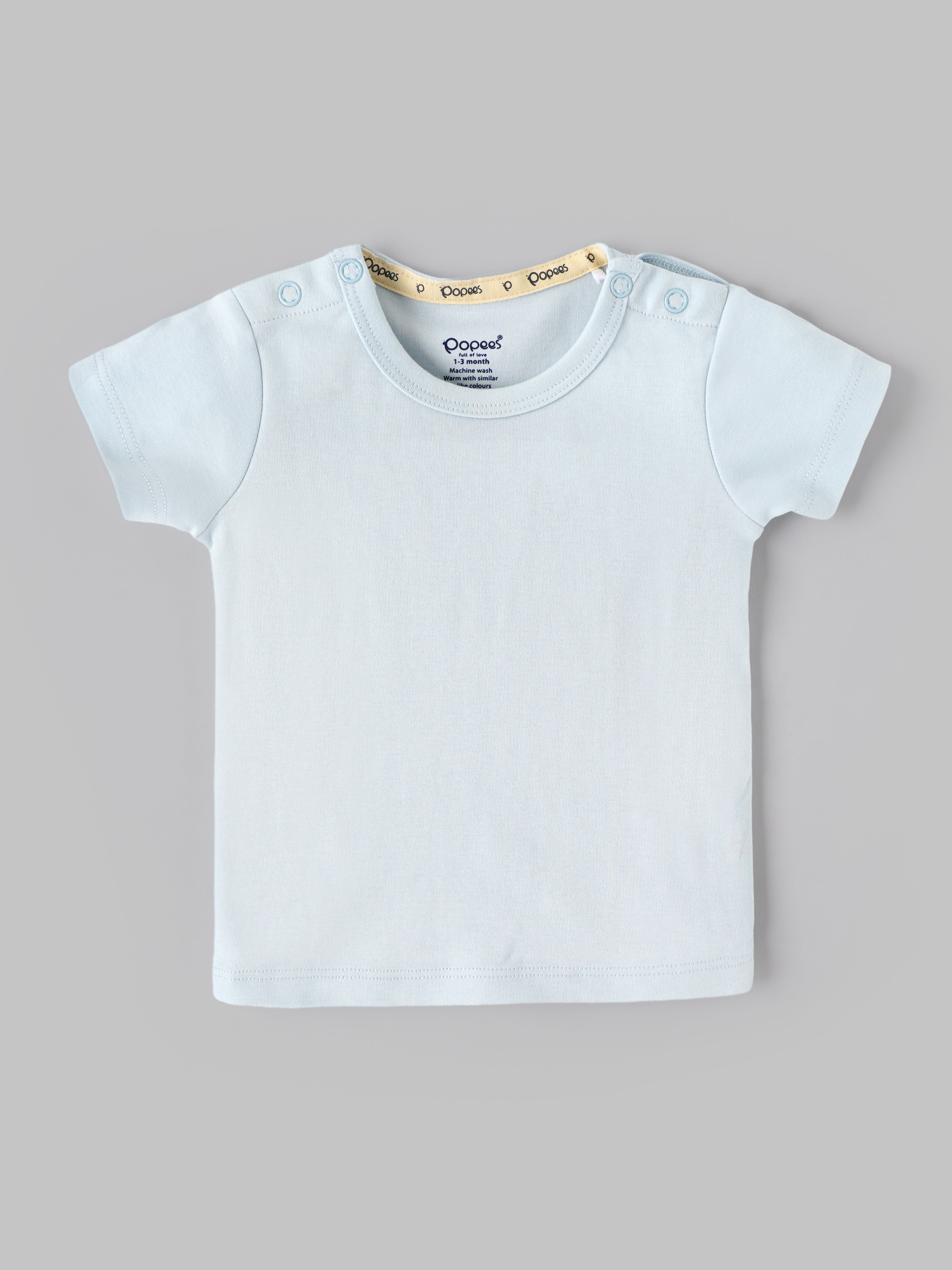 Popees Baby Boys Printed Cotton Dungaree Set with Half Sleeve T-Shirt |  0–9 Months