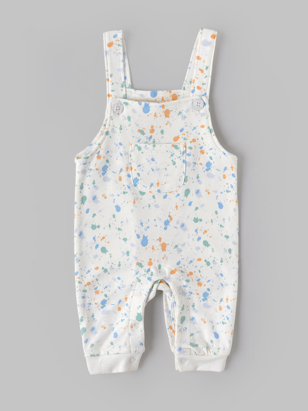 Popees Baby Boys Printed Cotton Dungaree Set with Half Sleeve T-Shirt |  0–9 Months