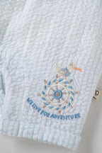 Popees Baby Boys Cotton Dungaree Romper Set with T-Shirt| Newborn–9M, Summer Outfit