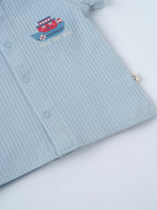 Popees Baby Boys Cotton T Shirt| Light Blue| Tiny Baby, Newborn -9 Months