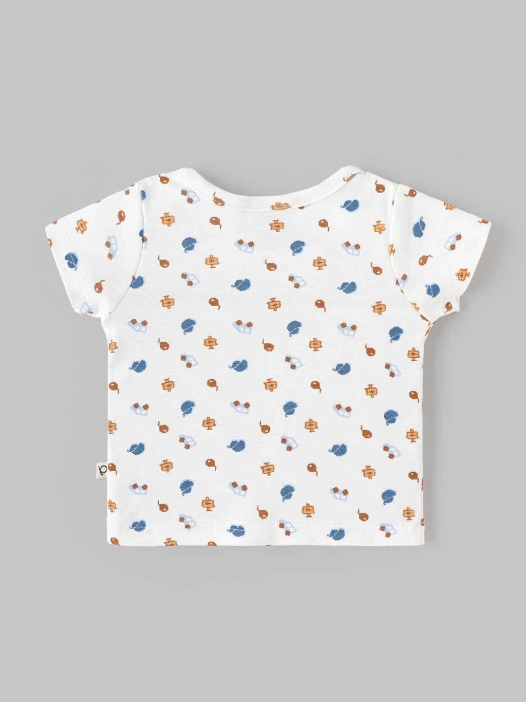 Popees Baby Boys Printed Bamboo Cotton Jabla | Soft Half Sleeve Front Open Baby Top for Newborns & Infants