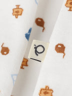 Popees Baby Boys Printed Bamboo Cotton Jabla | Soft Half Sleeve Front Open Baby Top for Newborns & Infants