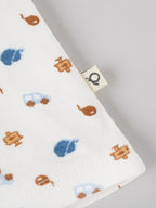 Popees Baby Boys Printed Bamboo Cotton Jabla | Soft Half Sleeve Front Open Baby Top for Newborns & Infants