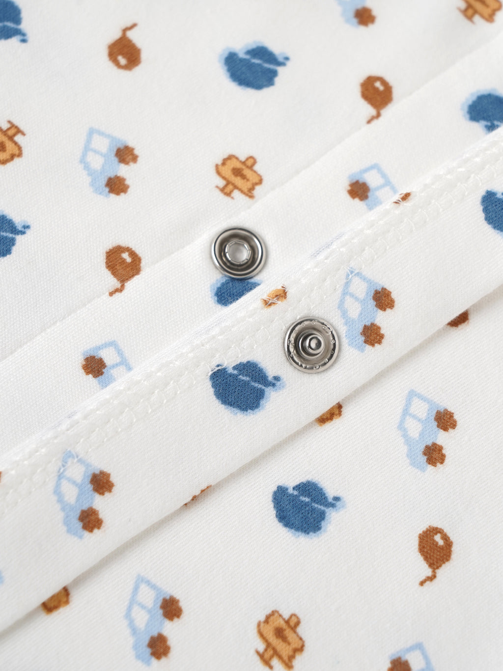 Popees Baby Boys Printed Bamboo Cotton Jabla | Soft Half Sleeve Front Open Baby Top for Newborns & Infants