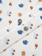Popees Baby Boys Printed Bamboo Cotton Jabla | Soft Half Sleeve Front Open Baby Top for Newborns & Infants