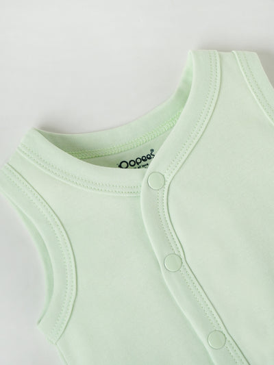 Popees Trendy & Stylish Sleeve Less Front Open Jhabla Top (0–6 Months) for Baby Boys