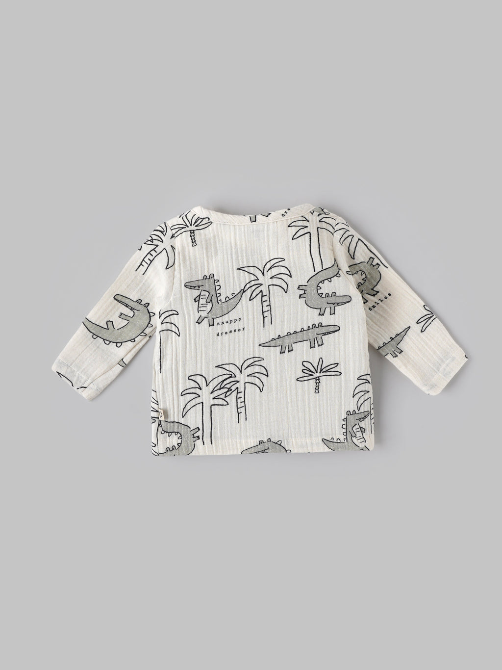 Popees Baby Boys Full Sleeve Muslin Cotton Jhabla| Off-White| 0-12 Months