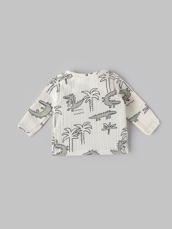 Popees Girls Full Sleeve Front Open Jhabla Top (0-6 Months)