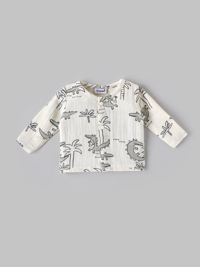 Popees Girls Full Sleeve Front Open Jhabla Top (0-6 Months)