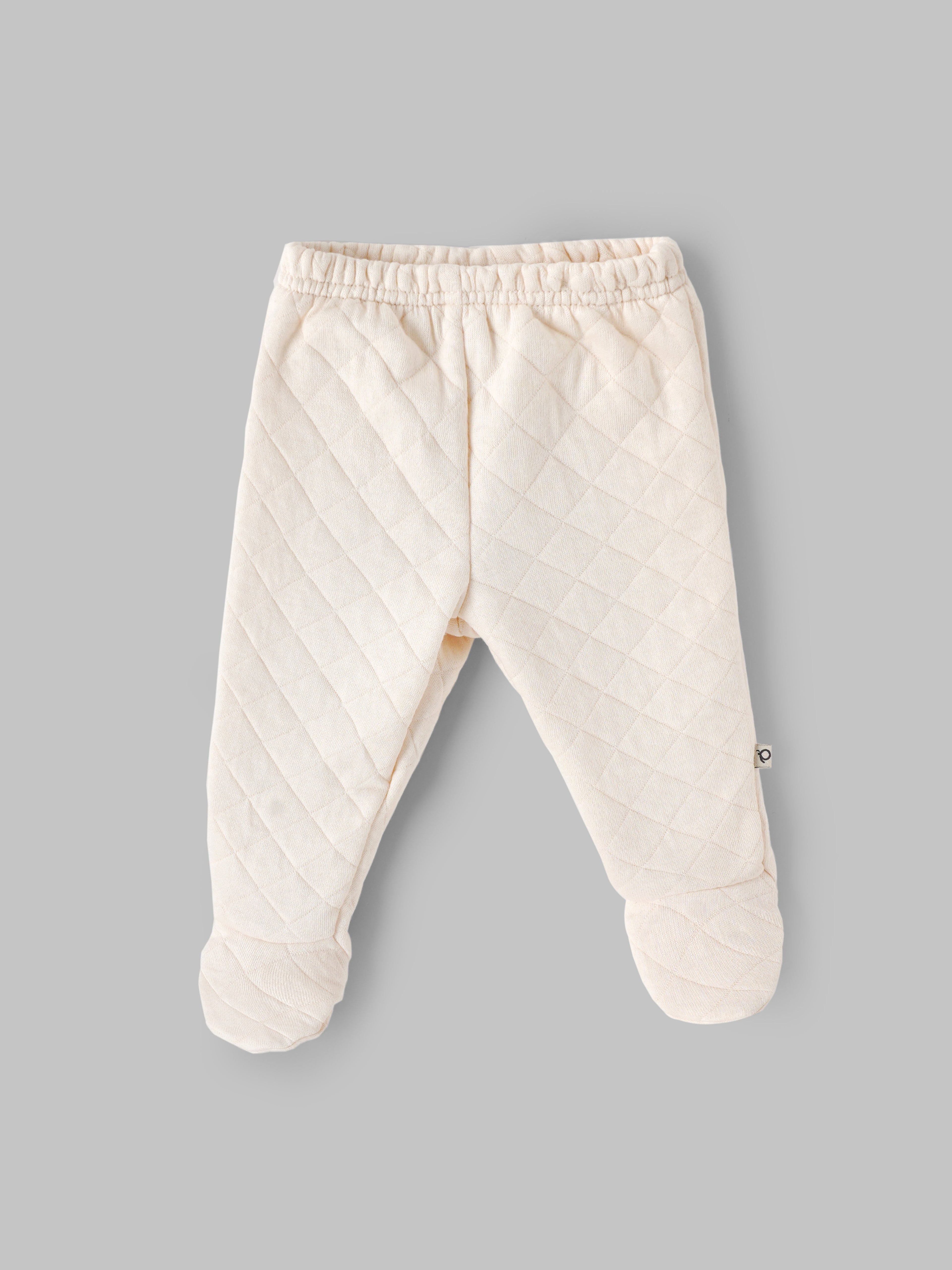 Popees Baby Boys Cotton Quilted Winter Pants| Newborn to 9 Months