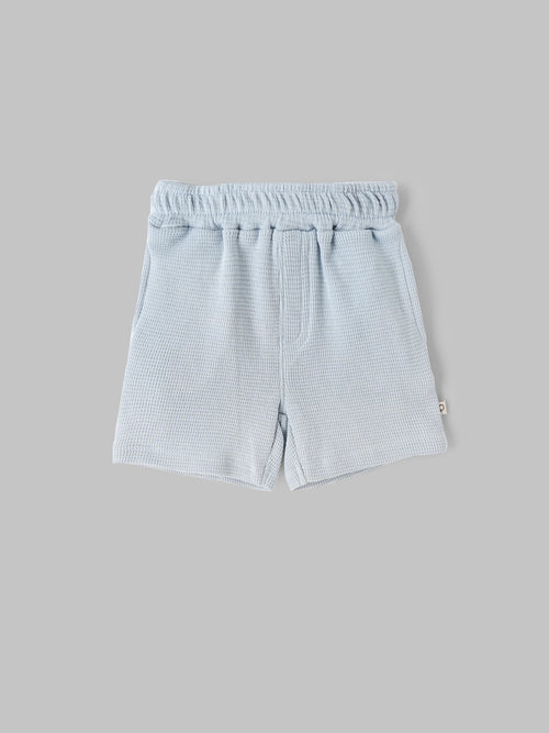 Popees Baby Boys Cotton Waffle Shorts |Soft Elastic Waist Summer Shorts (Newborn to 9 Months)