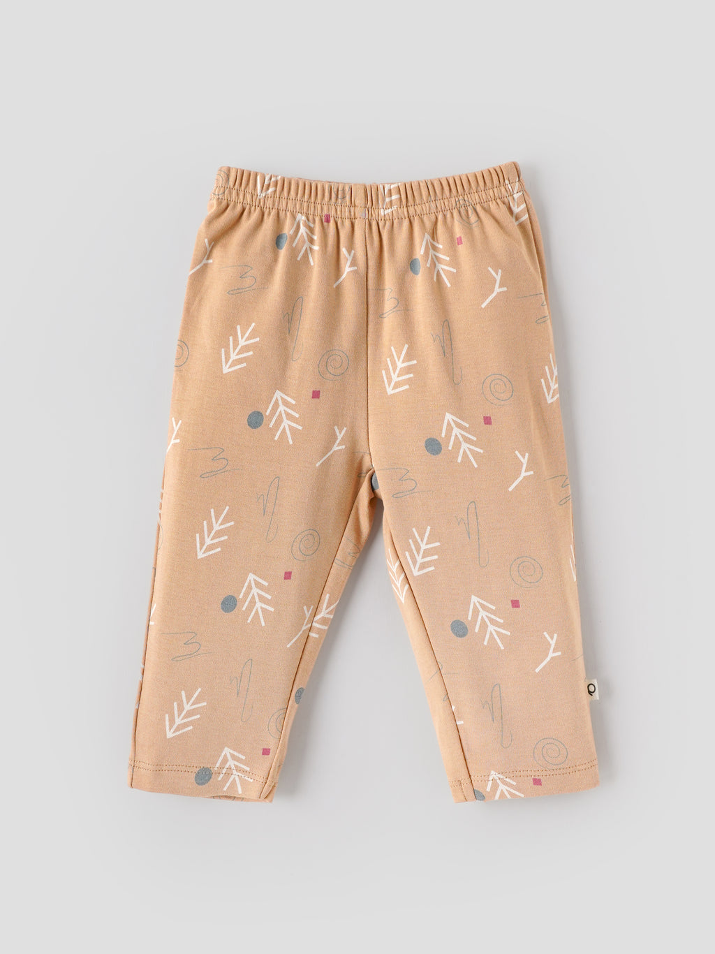 Popees Baby Boys Printed Cotton Pants | Soft Elastic Waist | Peach Regular Fit Bottom Wear | 3–24 Months