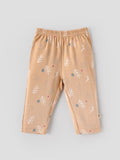 Popees Baby Boys Printed Cotton Pants | Soft Elastic Waist | Peach Regular Fit Bottom Wear | 3–24 Months