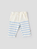 Popees Baby Boys Striped Cotton Blend Full-Length Pants with Elastic Waistband| Newborn to 9 Months