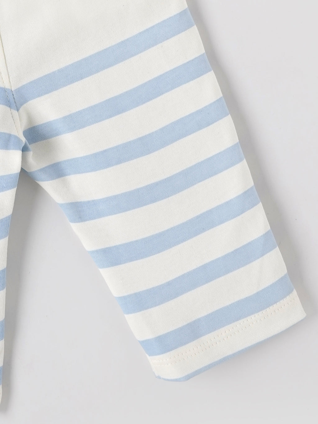 Popees Baby Boys Striped Cotton Blend Full-Length Pants with Elastic Waistband| Newborn to 9 Months