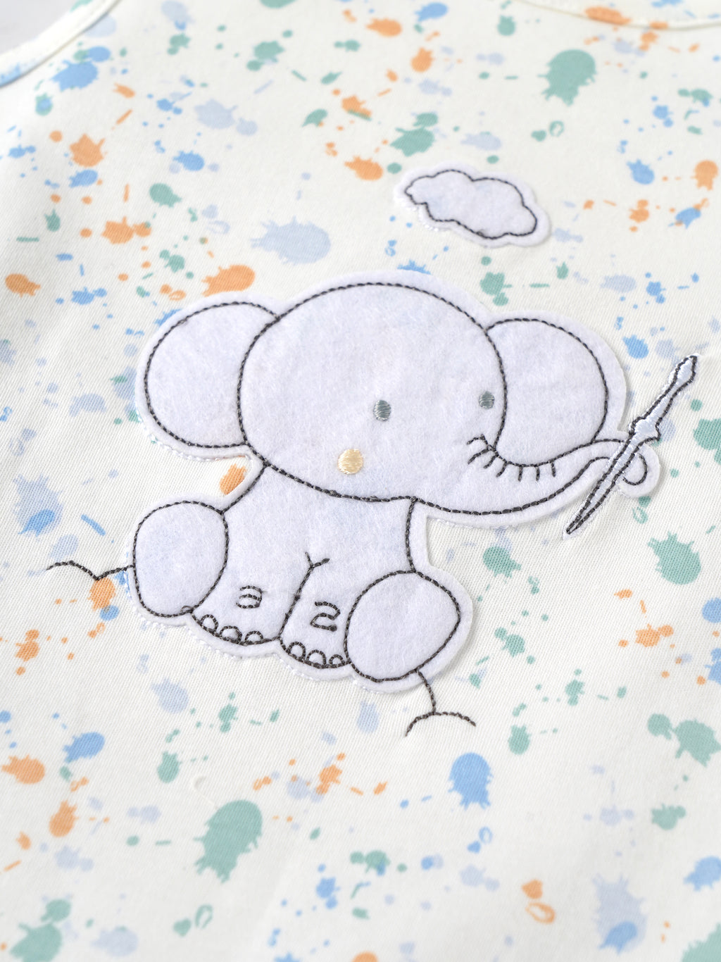 Popees Baby Boys Soft & Comfortable Elephant Print Romper | NB-9 Months