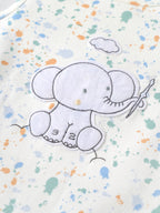 Popees Baby Boys Soft & Comfortable Elephant Print Romper | NB-9 Months