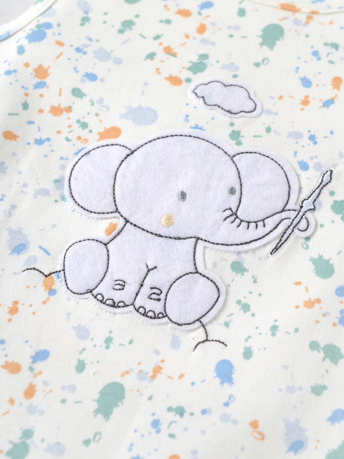 Popees Baby Boys Soft & Comfortable Elephant Print Romper | NB-9 Months